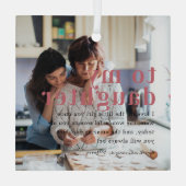 Naar mijn dochter | Citaat- en fotocadeau Glas Ornament (Achterkant)