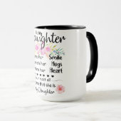 Naar mijn dochter, Daughter Coffe Mok Best Cadeft (Voorkant rechts)