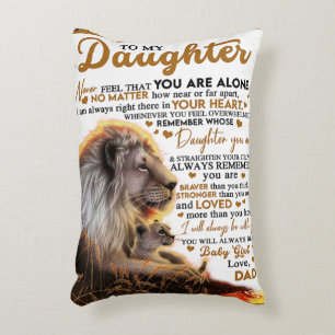 Naar mijn dochter, dochter Birthday Gift, baby Gir Accent Kussen