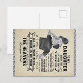 Naar mijn dochter, dochter Birthday Gift, baby Gir Briefkaart (Voorkant / Achterkant)