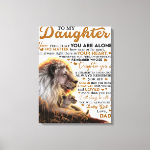 Naar mijn dochter, dochter Birthday Gift, baby Gir Canvas Afdruk