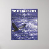 Naar mijn dochter, dochter Birthday Gift, baby Gir Canvas Afdruk (Voorkant)