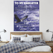 Naar mijn dochter, dochter Birthday Gift, baby Gir Canvas Afdruk (Insitu (Slaapkamer))