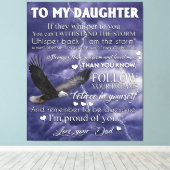 Naar mijn dochter, dochter Birthday Gift, baby Gir Canvas Afdruk (Insitu (Houten vloer))