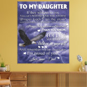 Naar mijn dochter, dochter Birthday Gift, baby Gir Canvas Afdruk (Insitu (Woonkamer))