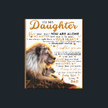 Naar mijn dochter, dochter Birthday Gift, baby Gir Canvas Afdruk<br><div class="desc">Naar mijn dochter,  dochter Birthday Gift,  baby Girl</div>