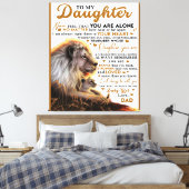 Naar mijn dochter, dochter Birthday Gift, baby Gir Canvas Afdruk (Insitu (Slaapkamer))