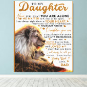 Naar mijn dochter, dochter Birthday Gift, baby Gir Canvas Afdruk (Insitu (Houten vloer))