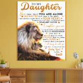 Naar mijn dochter, dochter Birthday Gift, baby Gir Canvas Afdruk (Insitu (Woonkamer))