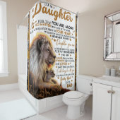 Naar mijn dochter, dochter Birthday Gift, baby Gir Douchegordijn (In situ)