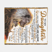 Naar mijn dochter, dochter Birthday Gift, baby Gir Fleece Deken (Voorkant (Horizontaal))