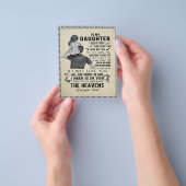 Naar mijn dochter, dochter Birthday Gift, baby Gir Flyer (Hand)