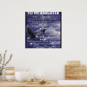 Naar mijn dochter, dochter Birthday Gift, baby Gir Poster (Keuken)