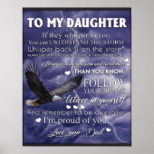 Naar mijn dochter, dochter Birthday Gift, baby Gir Poster (Voorkant)