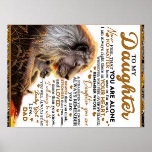 Naar mijn dochter, dochter Birthday Gift, baby Gir Poster