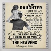 Naar mijn dochter, dochter Birthday Gift, baby Gir Poster (Voorkant)