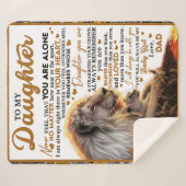 Naar mijn dochter, dochter Birthday Gift, baby Gir Sherpa Deken (Voorkant (horizontaal))