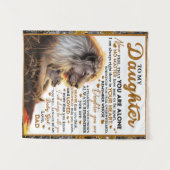 Naar mijn dochter, dochter Birthday Gift, baby Gir Wandkleed (Voorkant (horizontaal))