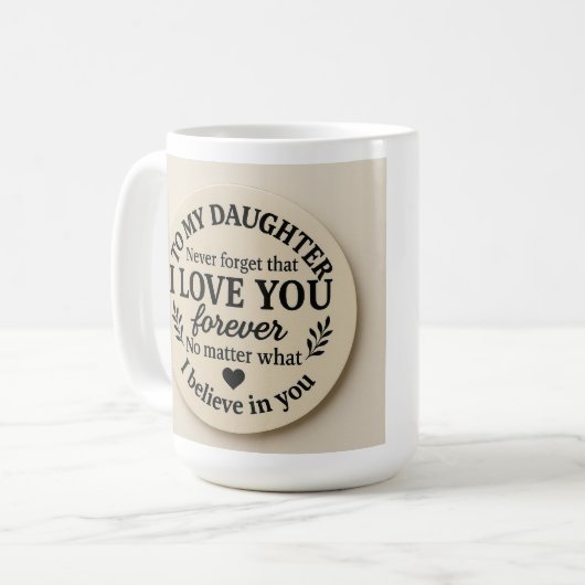 Naar mijn dochter eWatch Koffiemok (Voorkant links)