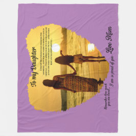 Naar mijn dochter fleece deken