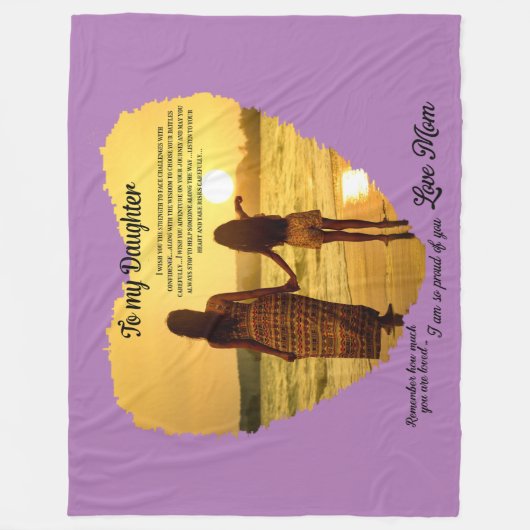 Naar mijn dochter fleece deken (Voorkant)