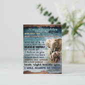 Naar mijn dochter, geschenk voor Kind, brief aan d Kaart (Staand voorkant)