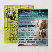 Naar mijn dochter, geschenk voor Kind, brief aan d Kaart (Voorkant / Achterkant)