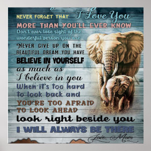 Naar mijn dochter, geschenk voor Kind, brief aan d Poster