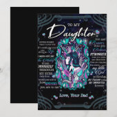 Naar mijn dochter Gift, brief aan dochter van pa Feestdagenkaart (Voorkant / Achterkant)