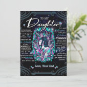 Naar mijn dochter Gift, brief aan dochter van pa Feestdagenkaart (Staand voorkant)