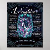 Naar mijn dochter Gift, brief aan dochter van pa Poster (Voorkant)