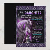 Naar mijn dochter Gift, dochter en vader, Wolf Lov Feestdagenkaart (Voorkant / Achterkant)