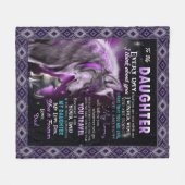 Naar mijn dochter Gift, dochter en vader, Wolf Lov Fleece Deken (Voorkant (Horizontaal))