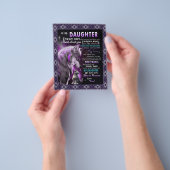 Naar mijn dochter Gift, dochter en vader, Wolf Lov Flyer (Hand)