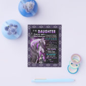 Naar mijn dochter Gift, dochter en vader, Wolf Lov Flyer (Enkel)