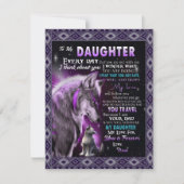 Naar mijn dochter Gift, dochter en vader, Wolf Lov Kaart (Voorkant)