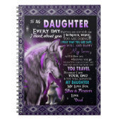 Naar mijn dochter Gift, dochter en vader, Wolf Lov Notitieboek (Voorkant)