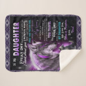 Naar mijn dochter Gift, dochter en vader, Wolf Lov Sherpa Deken (Voorkant (horizontaal))