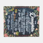 Naar mijn dochter Gift, kerstbrief aan dochter Fleece Deken (Voorkant (Horizontaal))