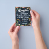 Naar mijn dochter Gift, kerstbrief aan dochter Flyer (Hand)