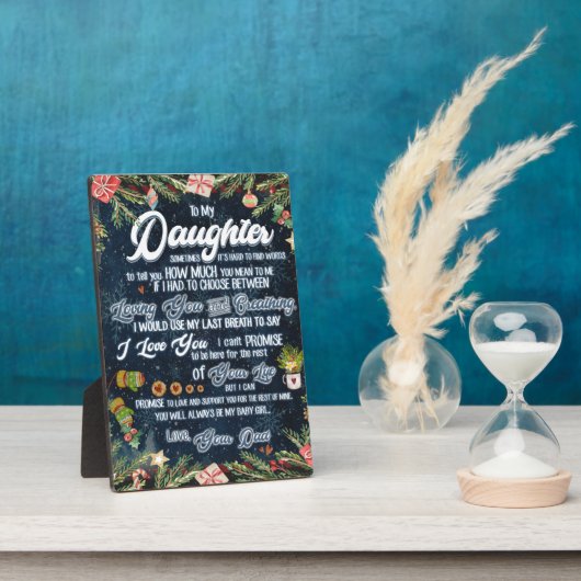 Naar mijn dochter Gift, kerstbrief aan dochter Fotoplaat (Zijkant)