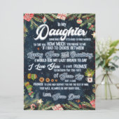 Naar mijn dochter Gift, kerstbrief aan dochter Menu (Staand voorkant)