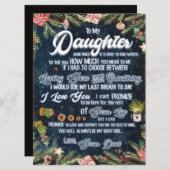 Naar mijn dochter Gift, kerstbrief aan dochter Menu (Voorkant / Achterkant)