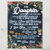 Naar mijn dochter Gift, kerstbrief aan dochter Menu (Voorkant)