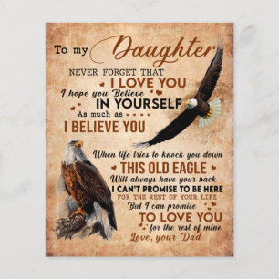 Naar mijn dochter Gift, pa en dochter, Eagle Lover
