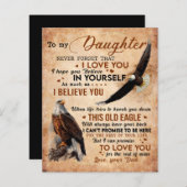 Naar mijn dochter Gift, pa en dochter, Eagle Lover (Voorkant / Achterkant)