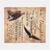 Naar mijn dochter Gift, pa en dochter, Eagle Lover Fleece Deken (Voorkant (Horizontaal))