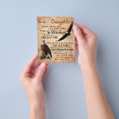 Naar mijn dochter Gift, pa en dochter, Eagle Lover Flyer (Hand)