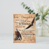 Naar mijn dochter Gift, pa en dochter, Eagle Lover Kaart (Staand voorkant)