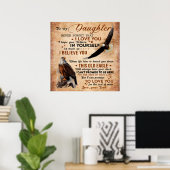 Naar mijn dochter Gift, pa en dochter, Eagle Lover Poster (Thuiskantoor)